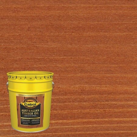 CABOT Australian Timber Oil Translucent Exterior Oil Finish, Mahogany Flame, 5 Gal. 140.0003459.008